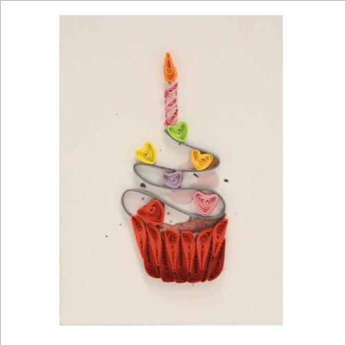 biglietto mini quilling cupcake